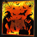 44pcs Halloween Window Clings – Spooky Witch & Bat Stickers
