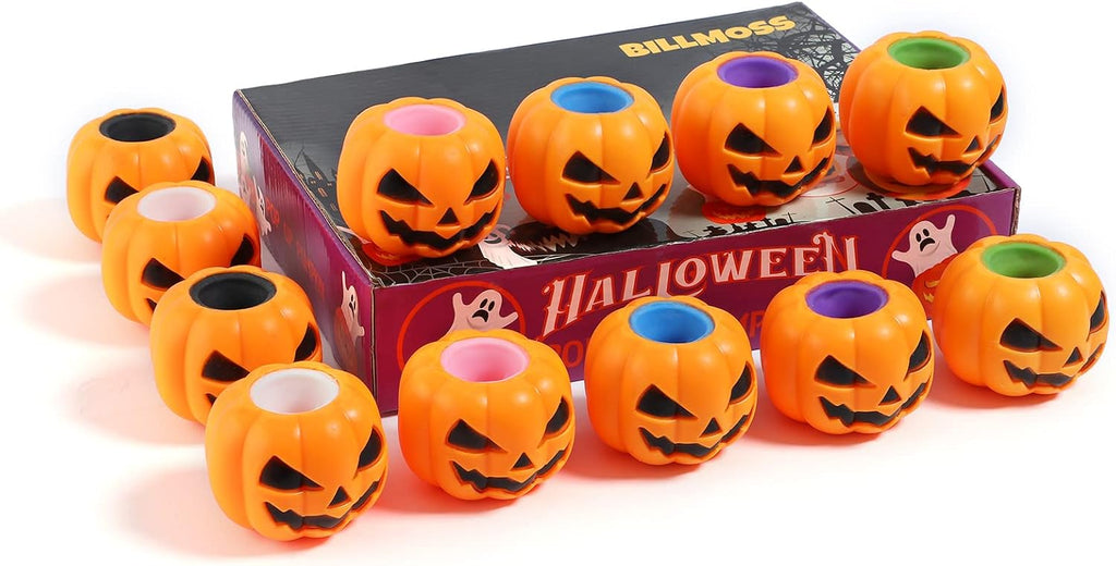 12 PCS Halloween Pumpkin Squishy Toys – Trick or Treat Favors