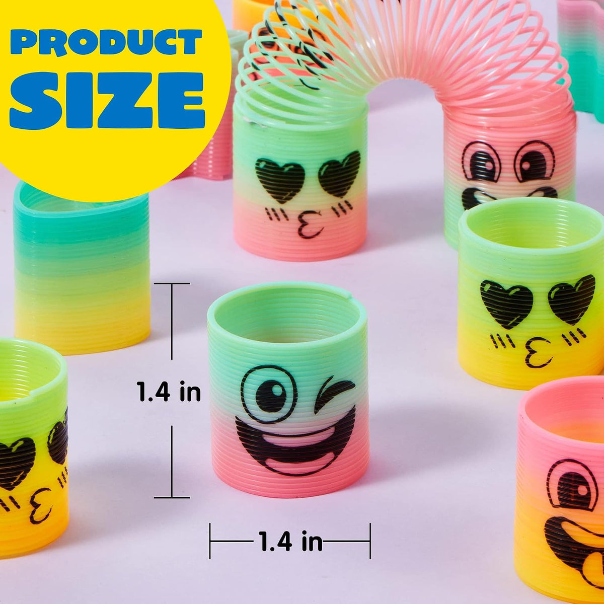 60 Pcs Mini Spring Toys, Rainbow Fidget Party Favors