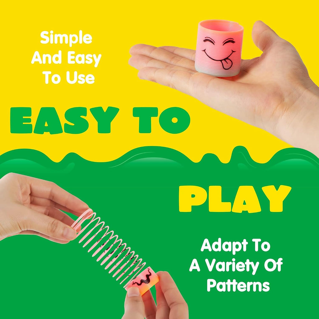 60 Pcs Mini Spring Toys, Rainbow Fidget Party Favors
