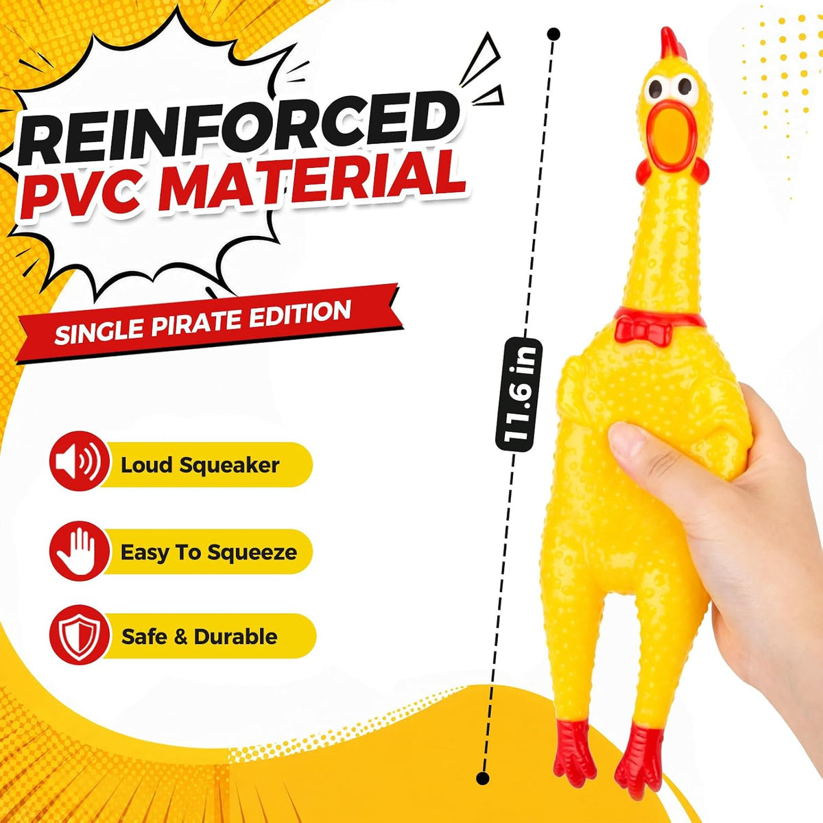 Screaming Chicken Toy – Squeaky Prank & Gag Gift