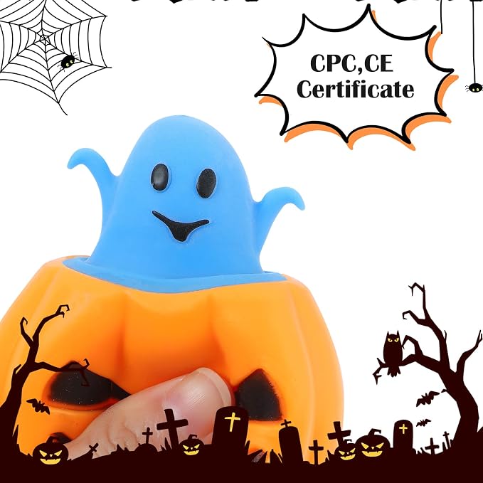 12 PCS Halloween Pumpkin Squishy Toys – Trick or Treat Favors