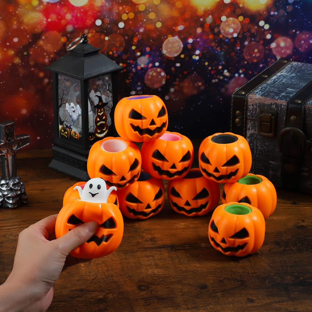 12 PCS Halloween Pumpkin Squishy Toys – Trick or Treat Favors