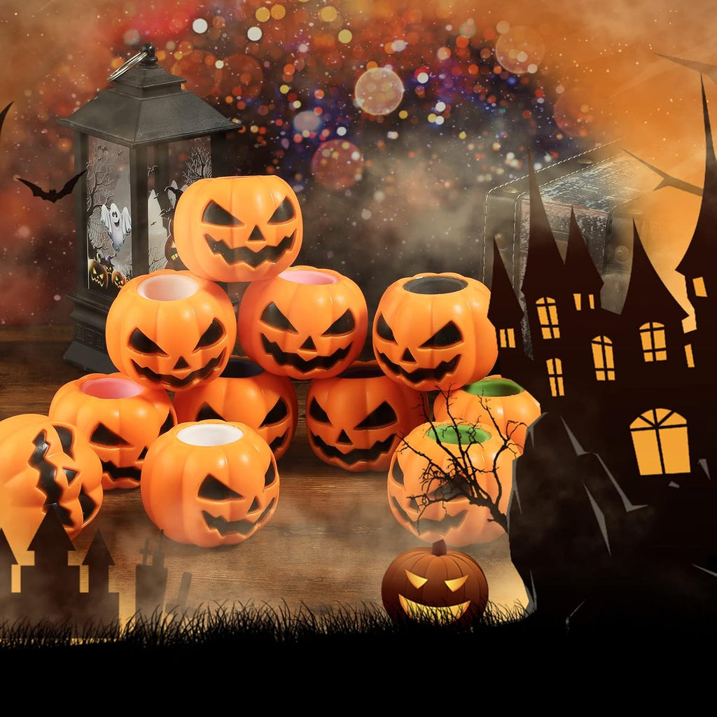 12 PCS Halloween Pumpkin Squishy Toys – Trick or Treat Favors