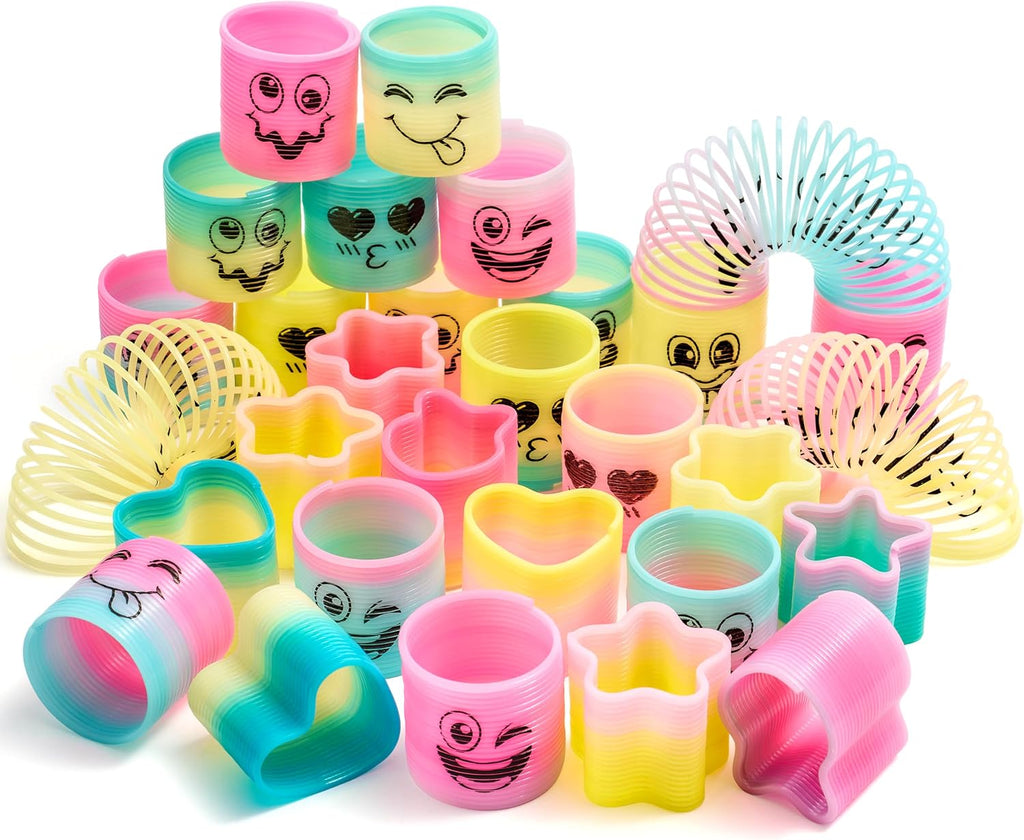 60 Pcs Mini Spring Toys, Rainbow Fidget Party Favors