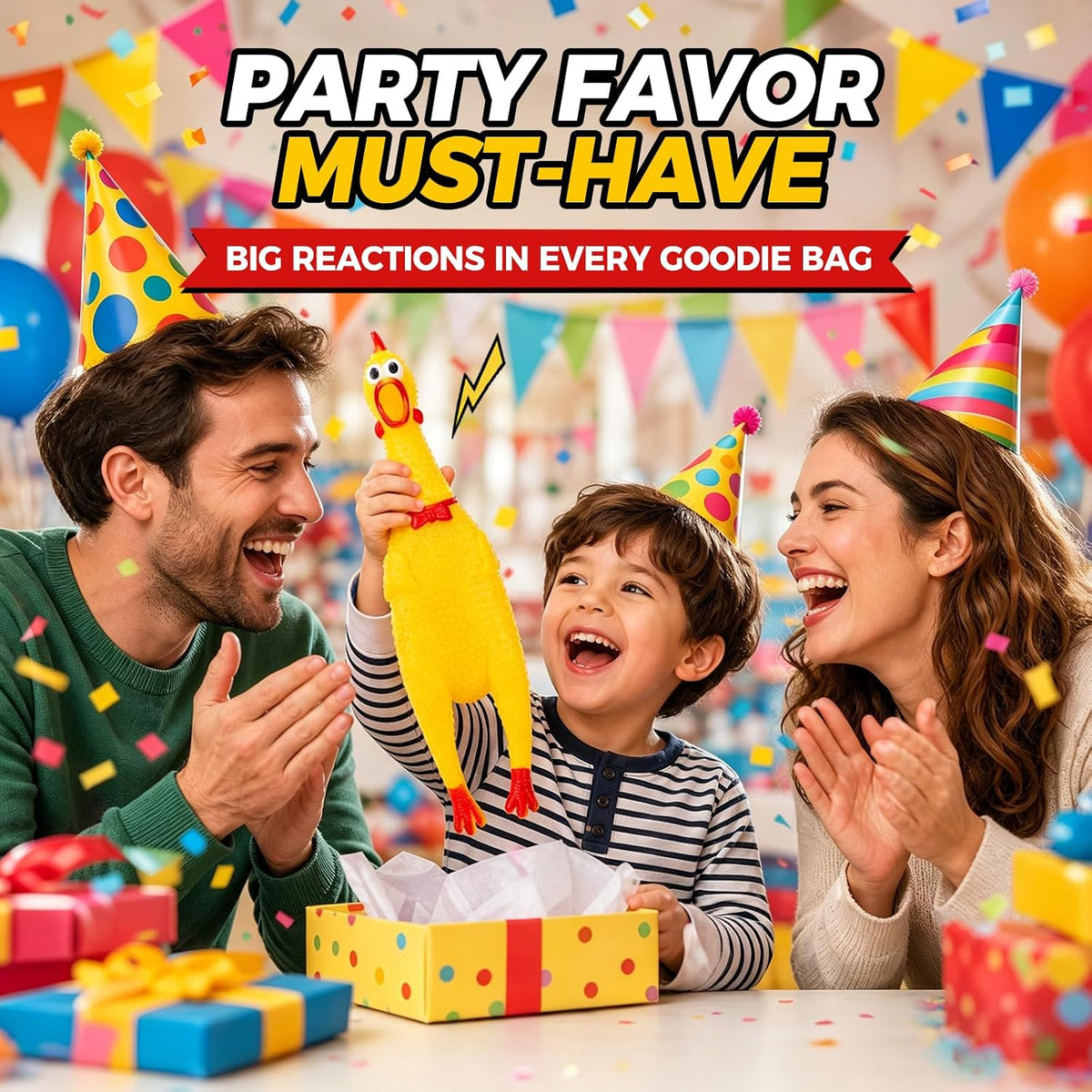 Screaming Chicken Toy – Squeaky Prank & Gag Gift
