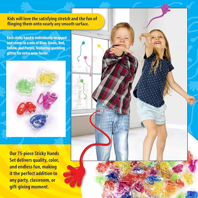 Sticky Hands for Kids – 350 Pc Stretchy Party Favors