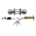 1Pc Aluminum Alloy Round Door Knob With Key Lock Handle Metal Bedroom Living Room Interior Door Lever Set