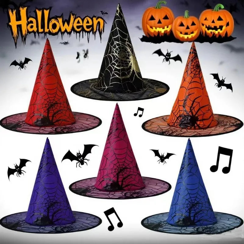 Witch Hat Halloween Decoration – Mesh Costume Party Hat