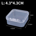 60/6PCS Mini Storage Box Transparent Plastic Jewelry Storage Box Container Portable Earring Ring Earplugs Packaging Storage Case