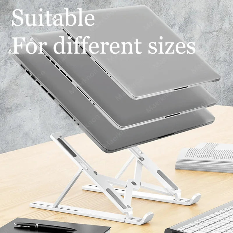 Portable ABS Foldable Laptop Stand Adjustable Notebook Bracket Desktop Support Base Holder For Macbook Air Pro Laptop Accessorie