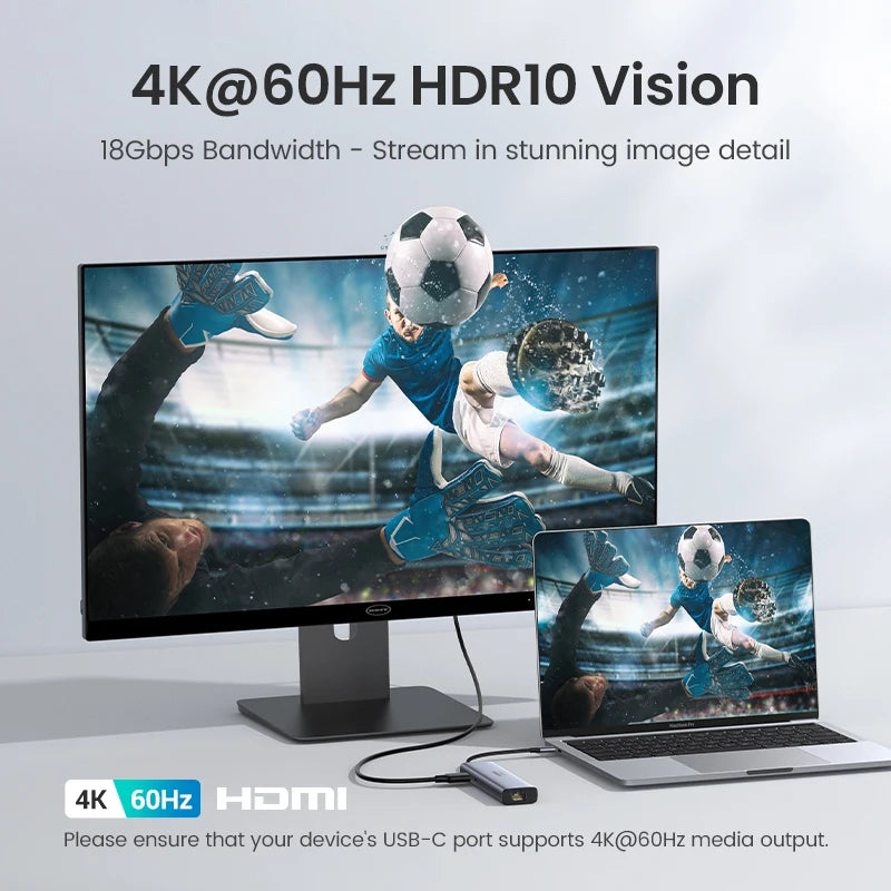 7-in-1 USB-C Hub with 4K HDMI, USB 3.0 & 100W PD