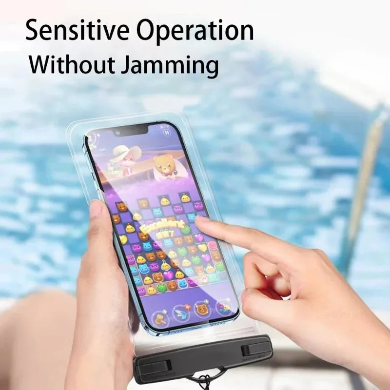 Waterproof Phone Case for Swimming Clear Pouch with Lanyard