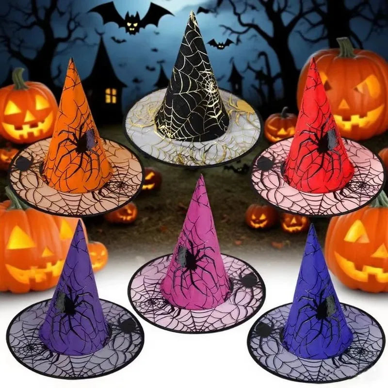 Witch Hat Halloween Decoration – Mesh Costume Party Hat