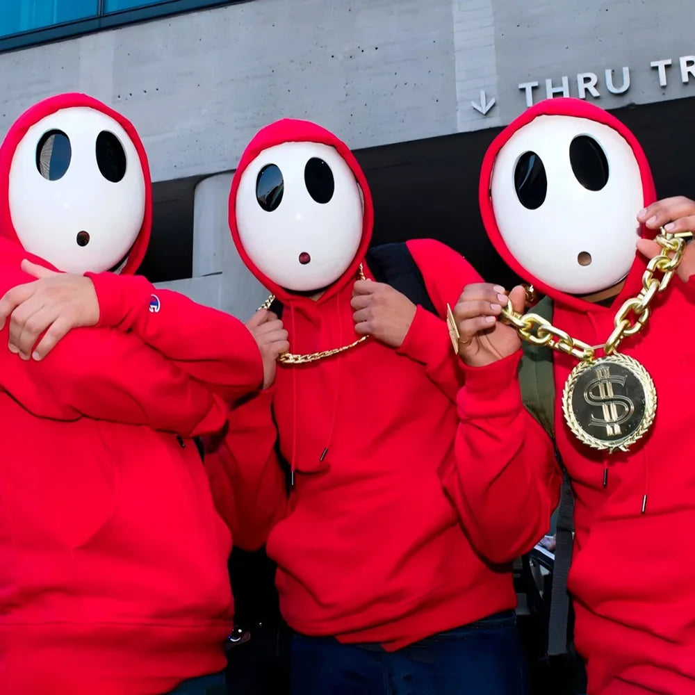 Shy Guy Cosplay Mask – Funny PVC Halloween Costume