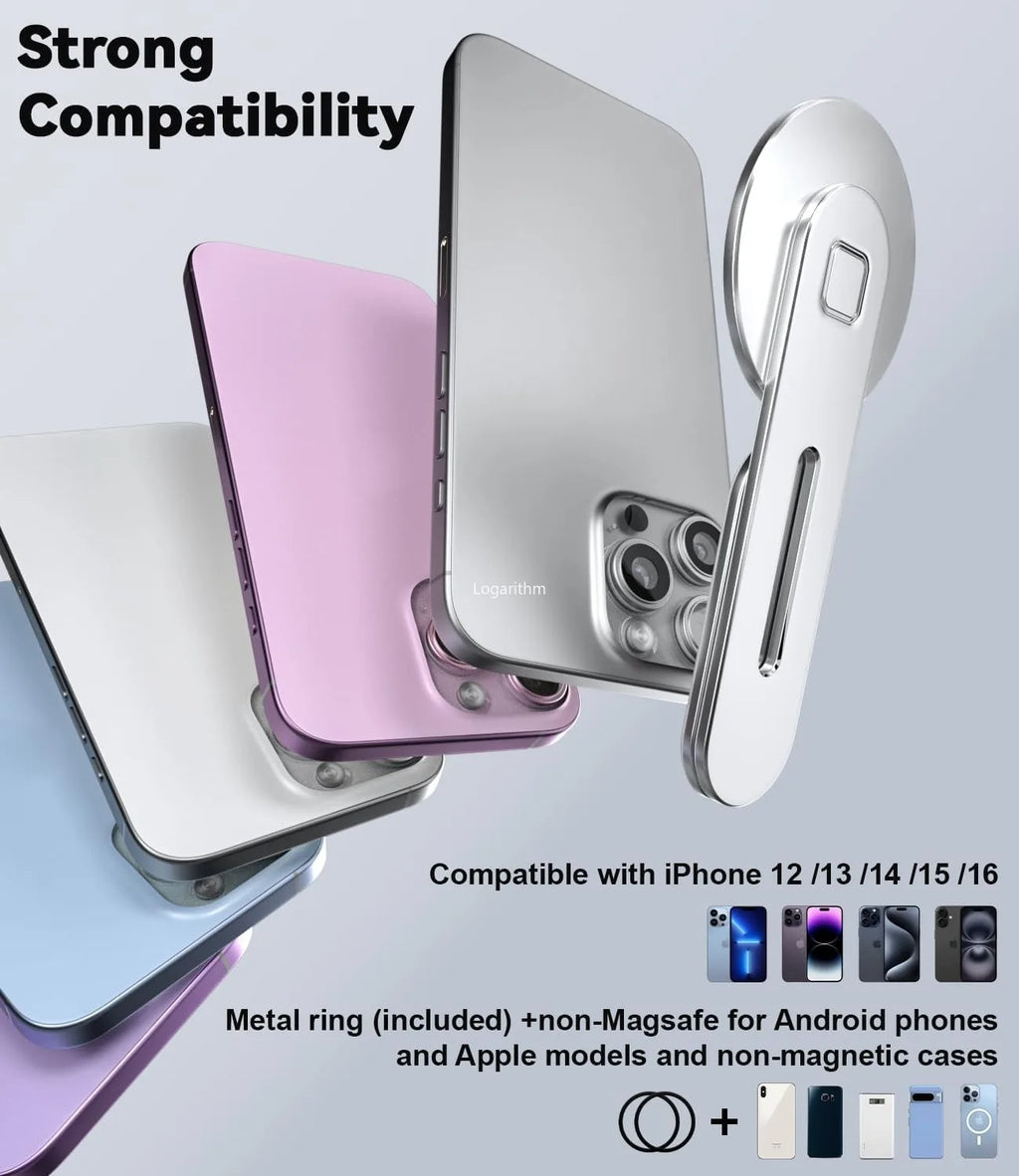 Magnetic Laptop Phone Holder, Slim Foldable Monitor Mount