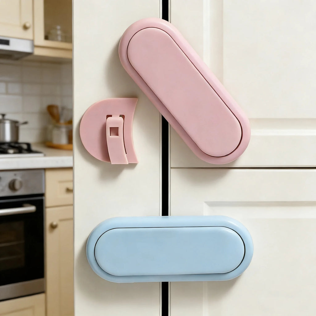 Multifunctional Safety Locks  Anti-pinch Hand Lock Cabinet Cabinet Door Lock  Protective Refrigerator Drawer Locks