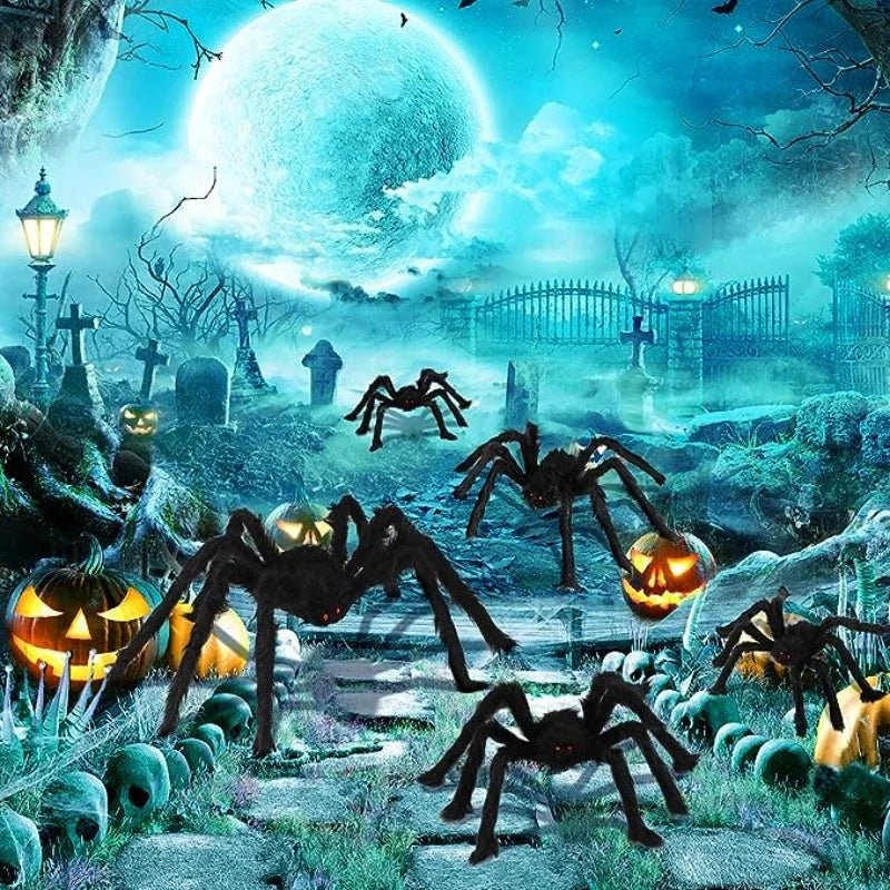 Large Halloween Spider Decoration – Giant Haunted House Prop