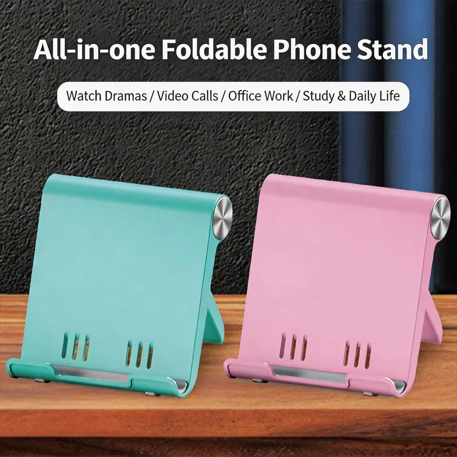 Adjustable Phone Holder Stand, Portable Foldable Desktop Cradle