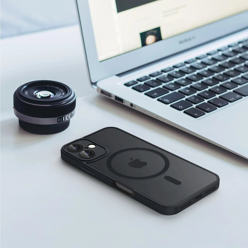 Magnetic Matte Phone Case with Shockproof Armor Protection