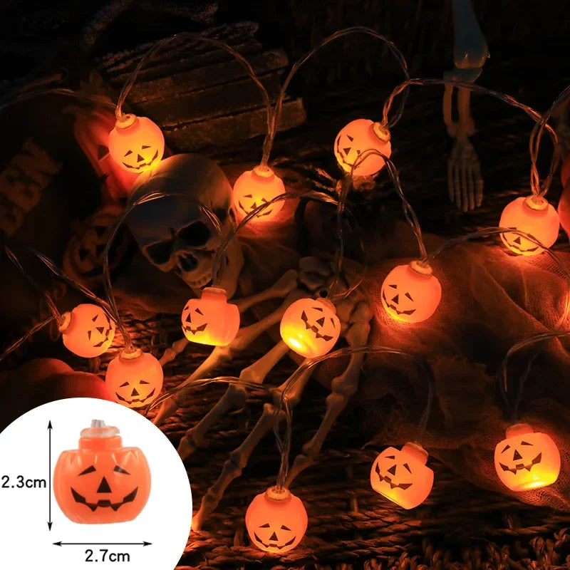 Halloween String Lights – Pumpkin Skull Eyeball LED Decor
