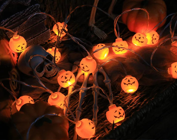 Halloween String Lights – Pumpkin Skull Eyeball LED Decor