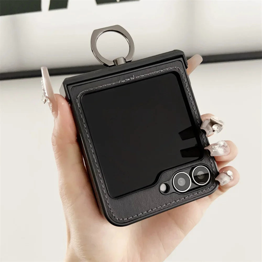 Magnetic Wireless Charging Leather Phone Case