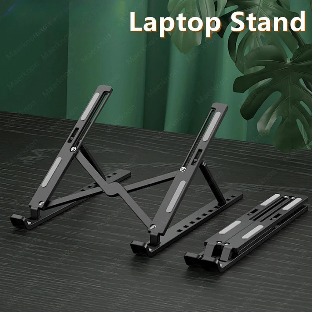 Portable ABS Foldable Laptop Stand Adjustable Notebook Bracket Desktop Support Base Holder For Macbook Air Pro Laptop Accessorie