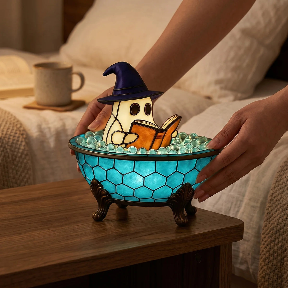 Halloween Ghost Table Lamp – Reading Night Light Decor
