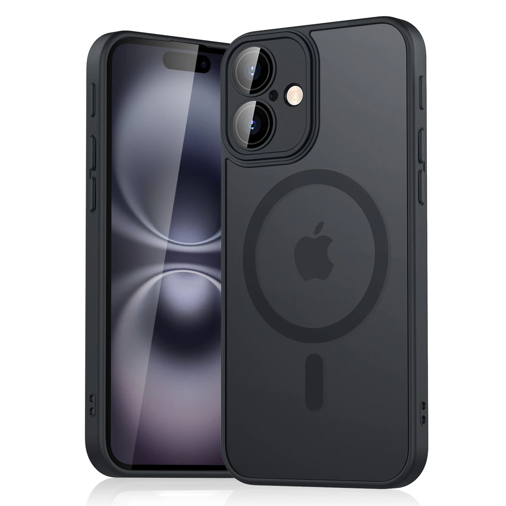 Magnetic Matte Phone Case with Shockproof Armor Protection