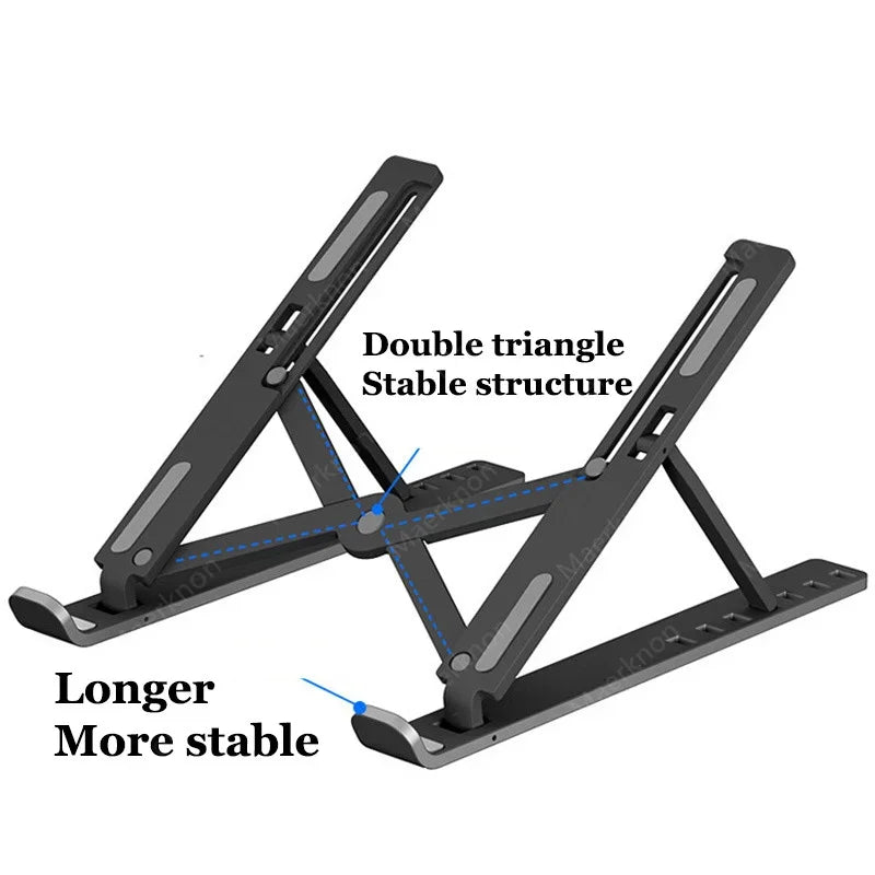 Portable ABS Foldable Laptop Stand Adjustable Notebook Bracket Desktop Support Base Holder For Macbook Air Pro Laptop Accessorie