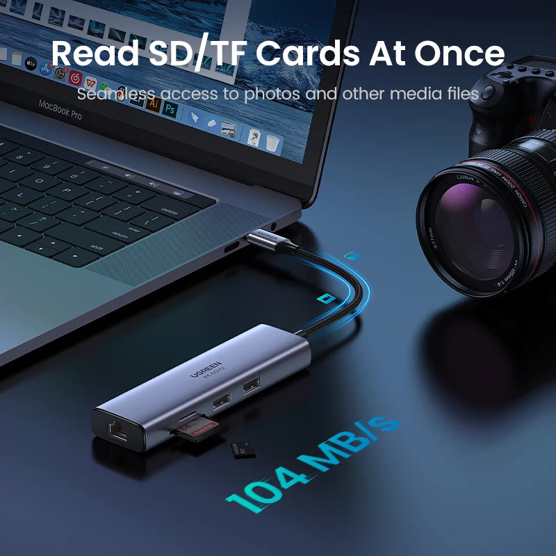 7-in-1 USB-C Hub with 4K HDMI, USB 3.0 & 100W PD