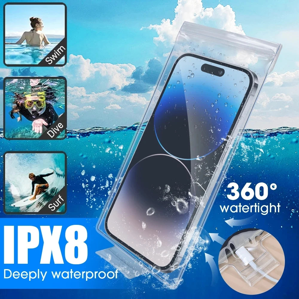 Waterproof Phone Pouch Transparent Underwater Phone Bag