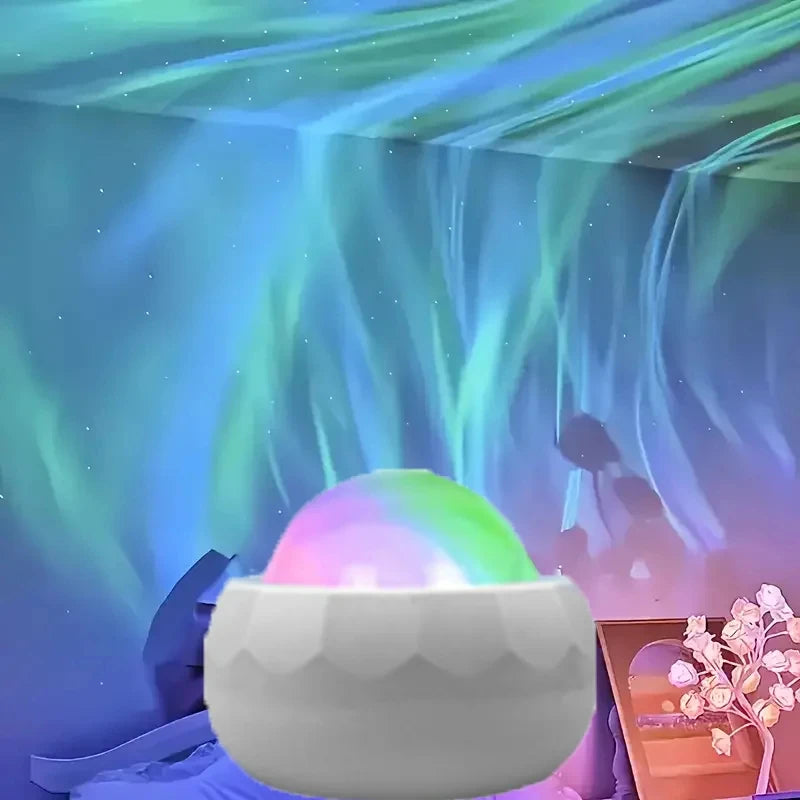 Northern Light Projector RGB Atmosphere Night Lights Remote Control USB Aurora Projection Lamp 360° Rotate for Home Party Decor