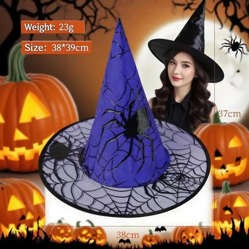 Witch Hat Halloween Decoration – Mesh Costume Party Hat
