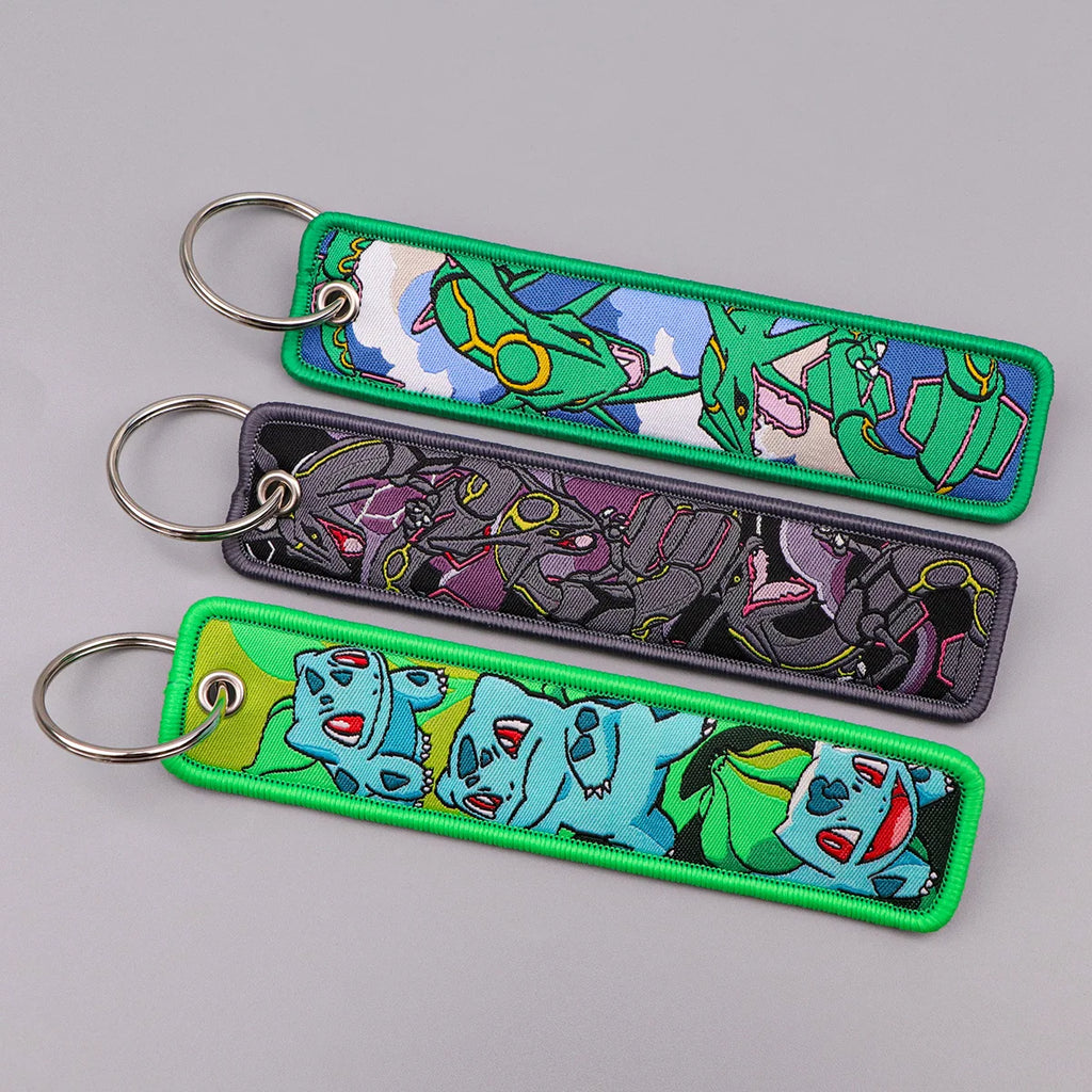 Anime Keychain – Embroidered Key Holder for Backpack & Car
