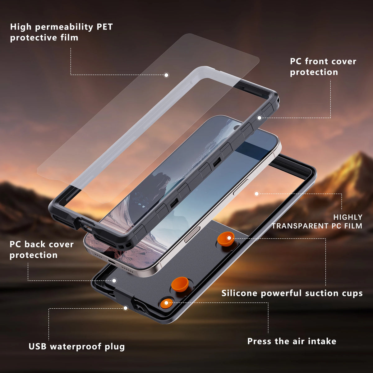 Universal Waterproof Phone Case for 6.9-Inch Devices