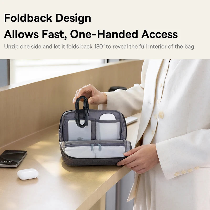 Portable Electronics Organizer Bag for Chargers and Accessories