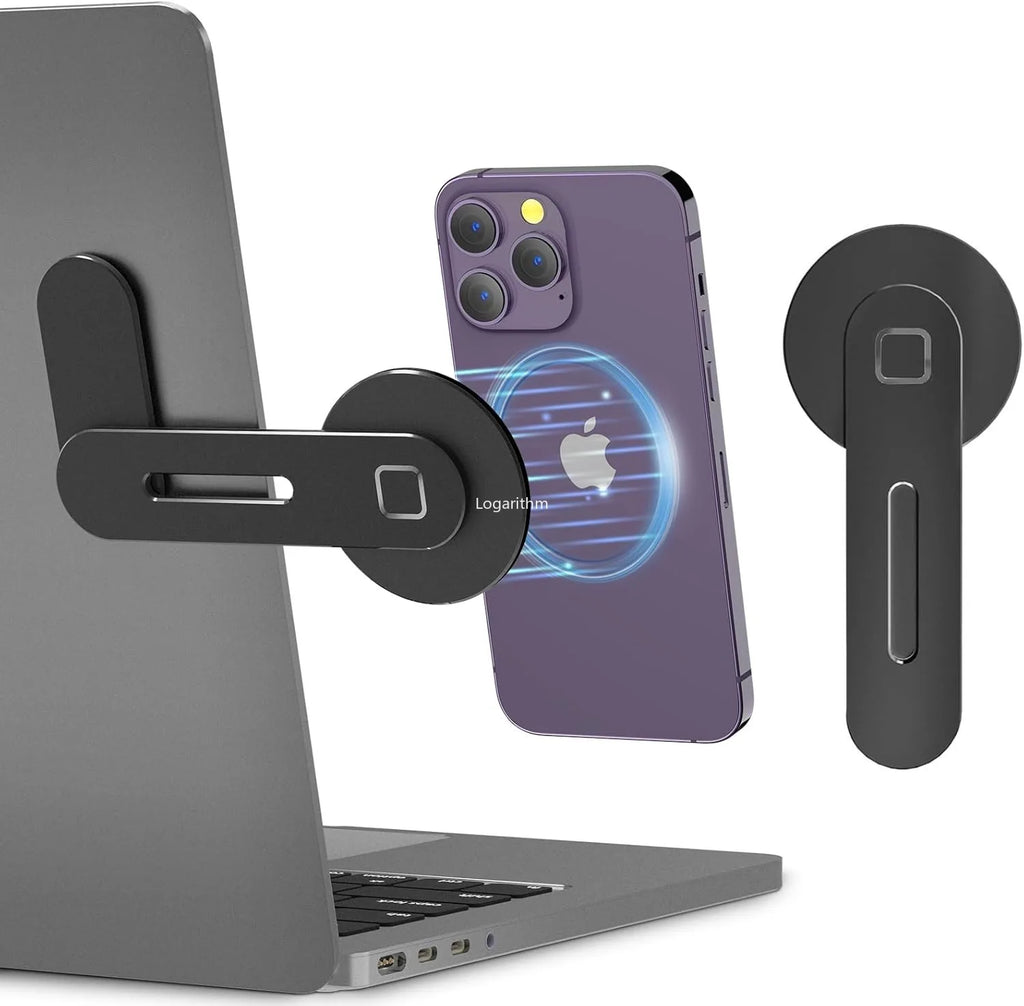 Magnetic Laptop Phone Holder, Slim Foldable Monitor Mount