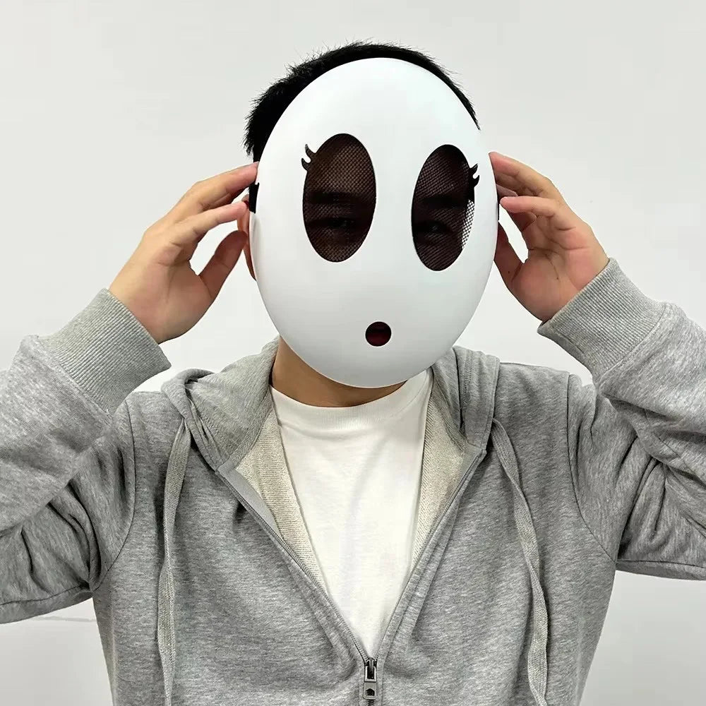 Shy Guy Cosplay Mask – Funny PVC Halloween Costume