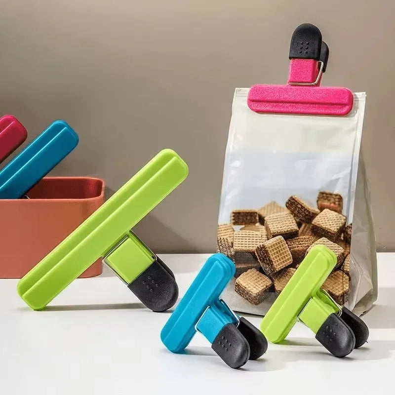 Portable Bag Clips Kitchen Storage Food Snack Seal Sealing Bag Clips Sealer Clamp Plastic Tool Kitchen Organization Accessories