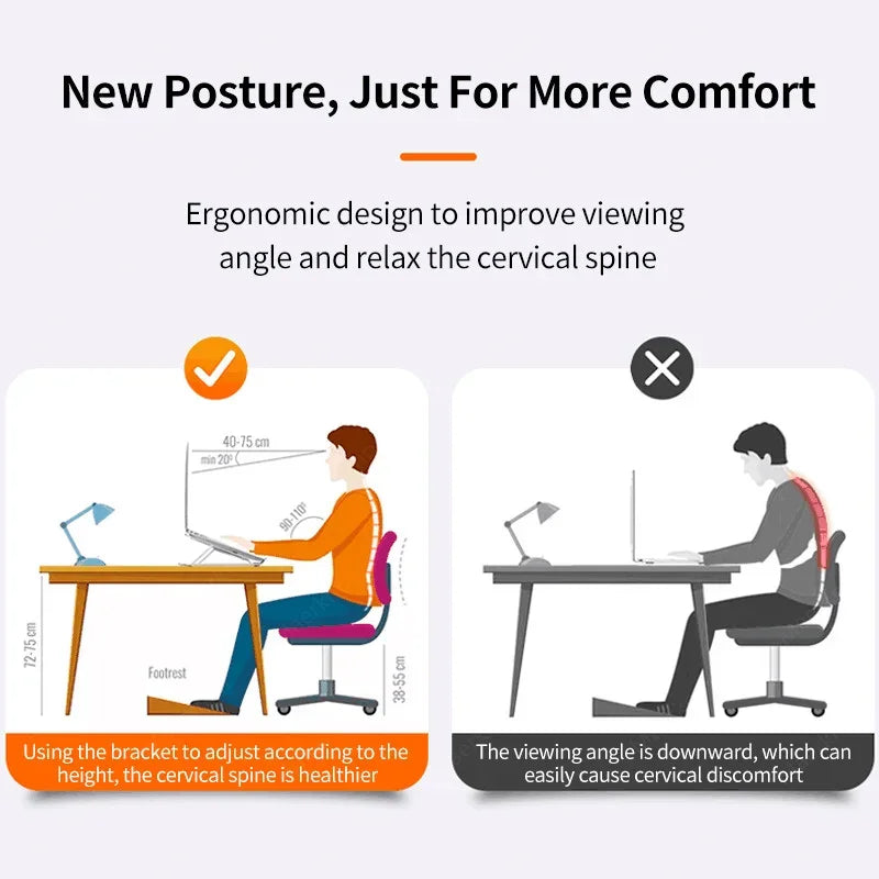 Portable ABS Foldable Laptop Stand Adjustable Notebook Bracket Desktop Support Base Holder For Macbook Air Pro Laptop Accessorie