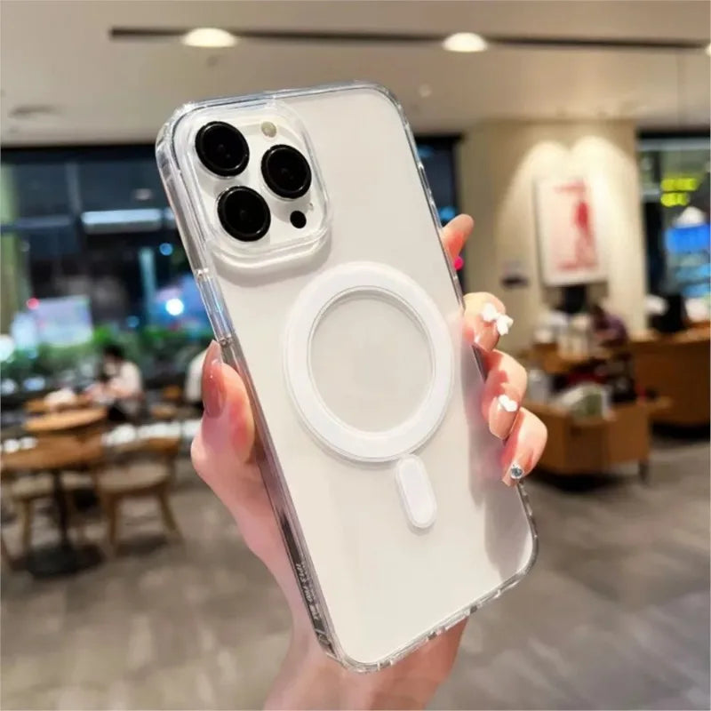 Magnetic Clear Phone Case with Transparent Design