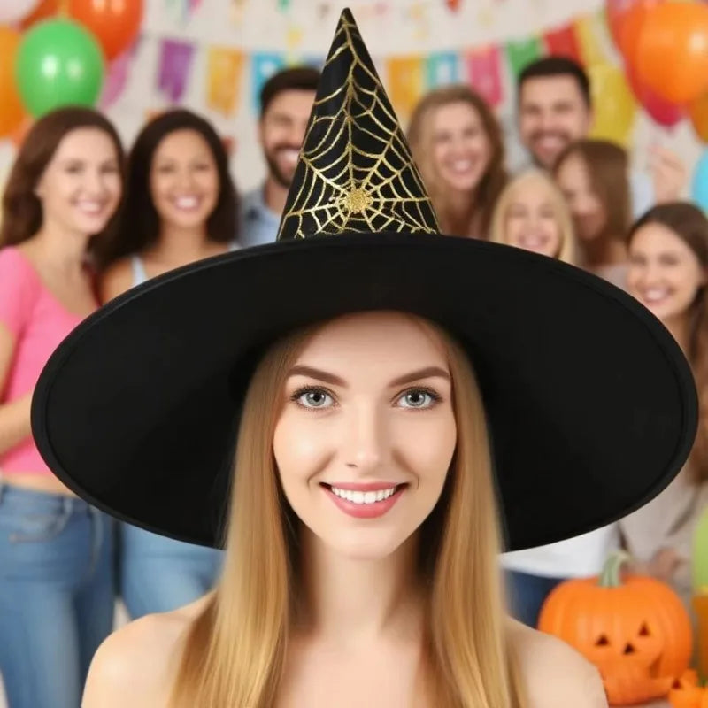 Witch Hat Halloween Decoration – Mesh Costume Party Hat