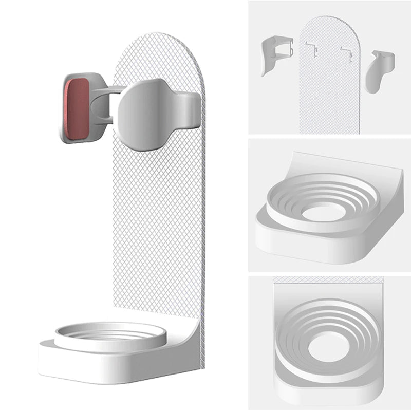 Adjustable Silicone Electric Toothbrush Holder, Non-Slip Wall Mount Toothbrush Base Rack, Fits 99% Electric Toothbrush Models
