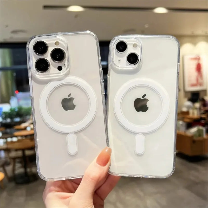 Magnetic Clear Phone Case with Transparent Design