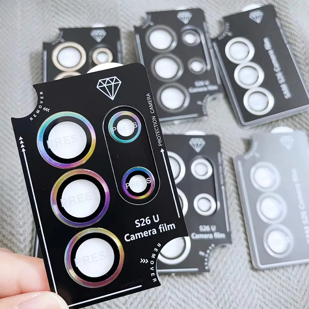 Camera Metal Lens Ring Glass Case For Samsung Galaxy S26 S23 Ultra S24 Plus S25 Ultra Camera Lens Screen Protector Lens Cover