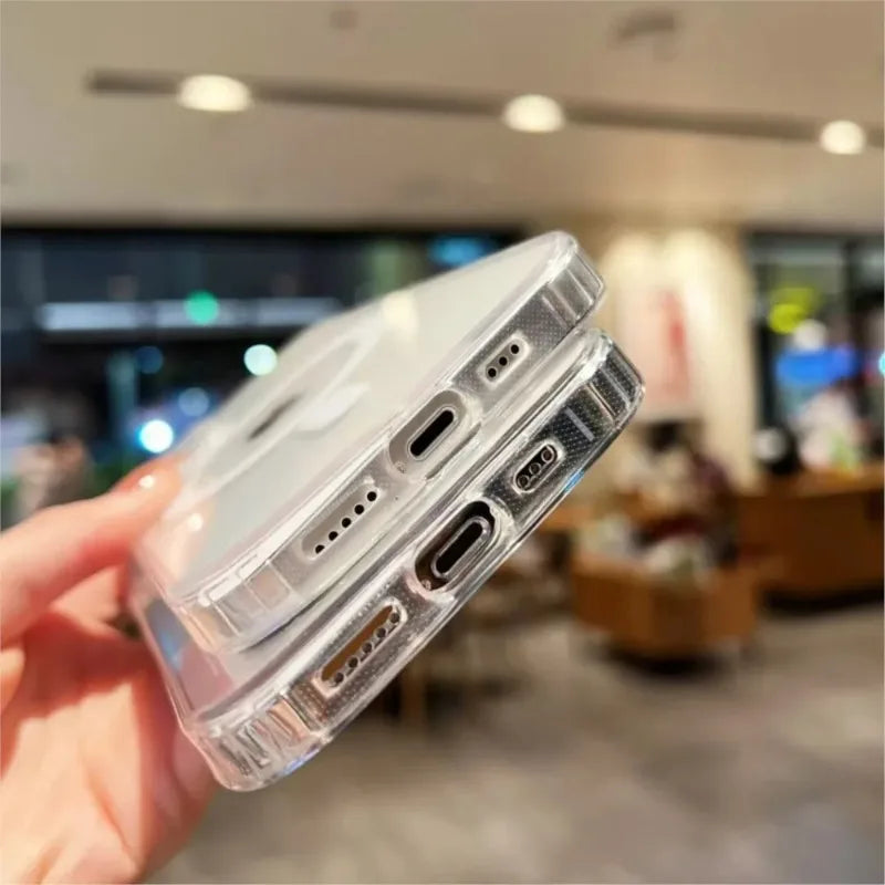 Magnetic Clear Phone Case with Transparent Design