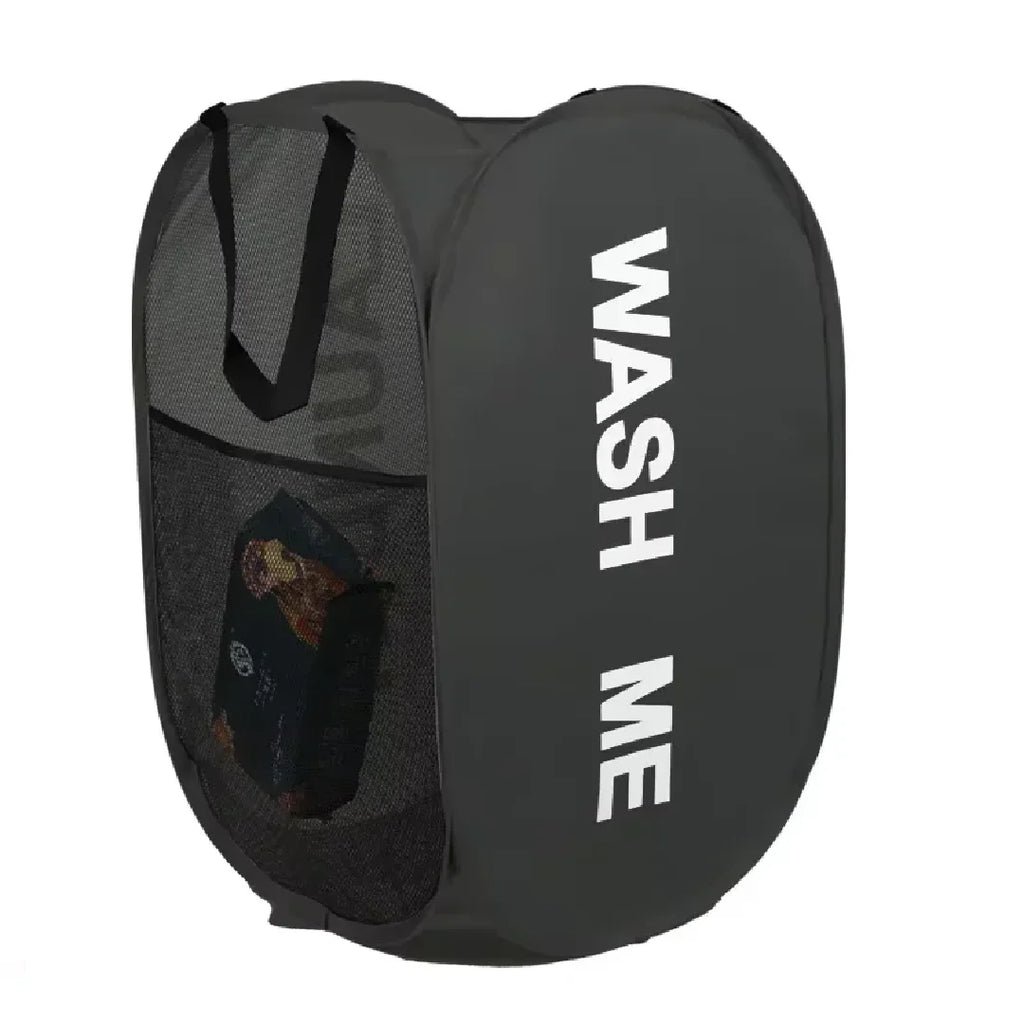Wide Opening Portable Mesh Pop up Laundry Hamper - Breathable Collapsible Space-Saving Laundry Basket for Dorm Travel Bathroom
