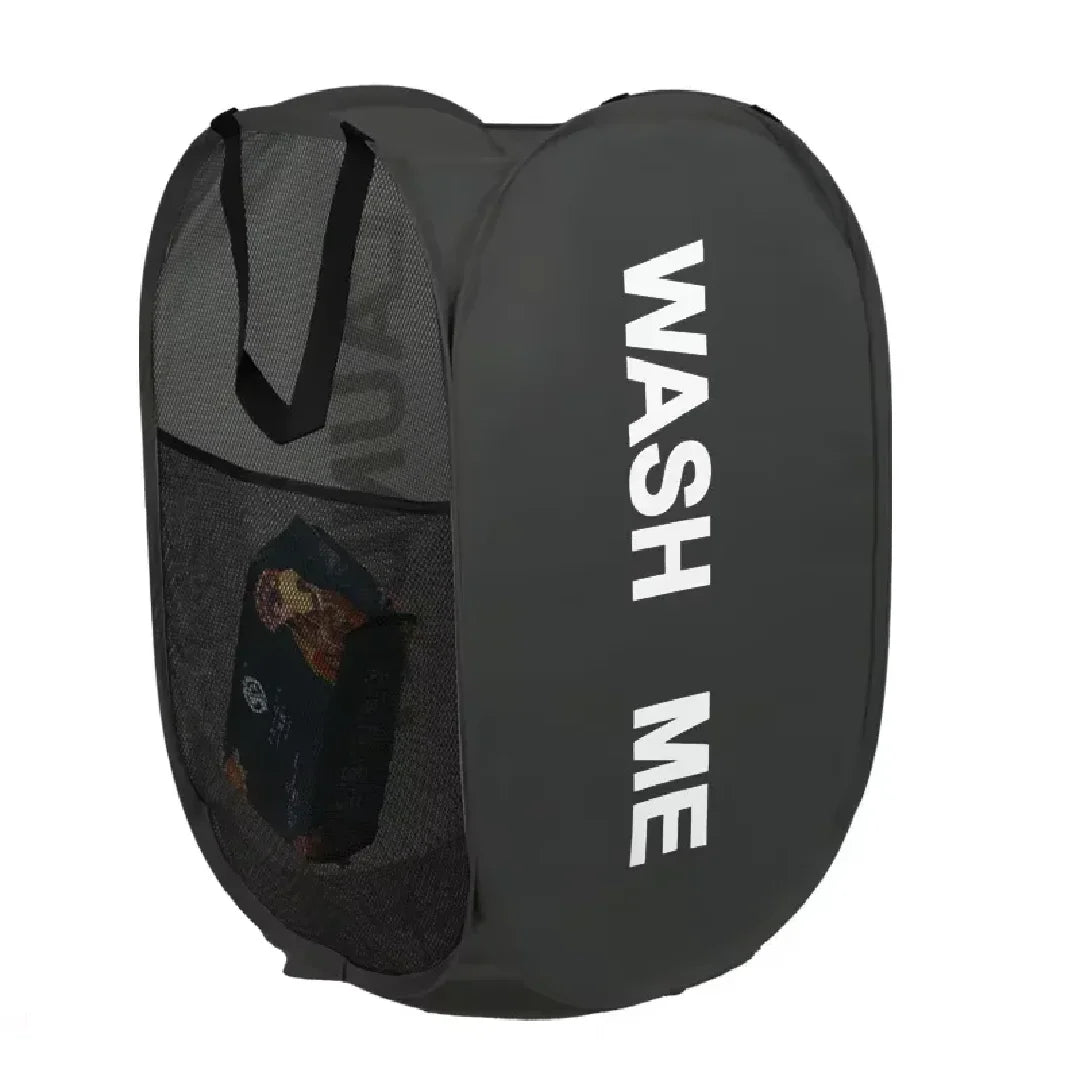 Wide Opening Portable Mesh Pop up Laundry Hamper - Breathable Collapsible Space-Saving Laundry Basket for Dorm Travel Bathroom